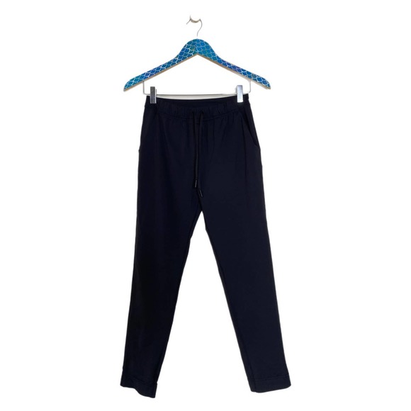 lululemon athletica Pants - LULULEMON Black Drawstring Slim Fit Athleisure Pants Size 4